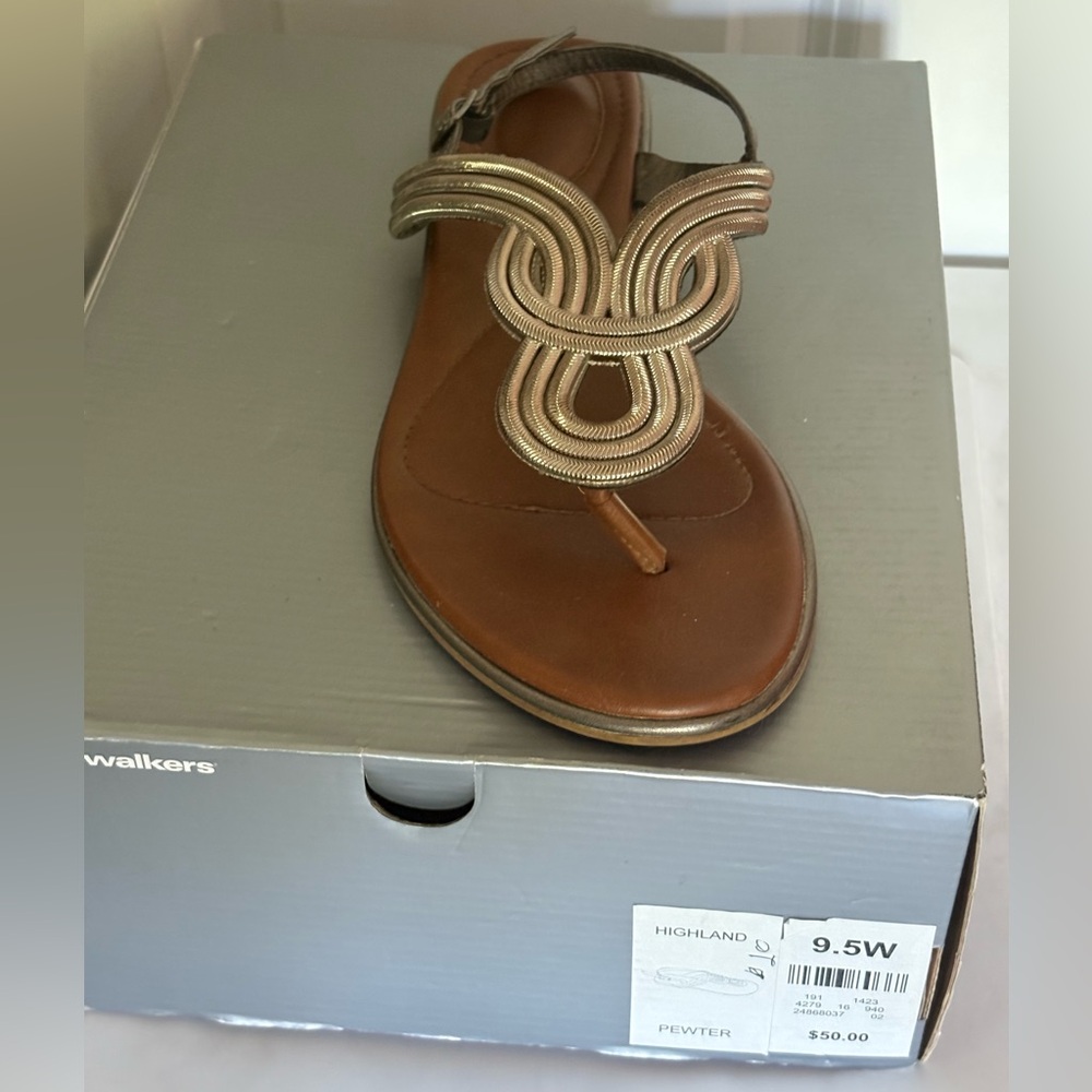 Cloudwalkers Silver And Brown Infinity Sandals - image 3